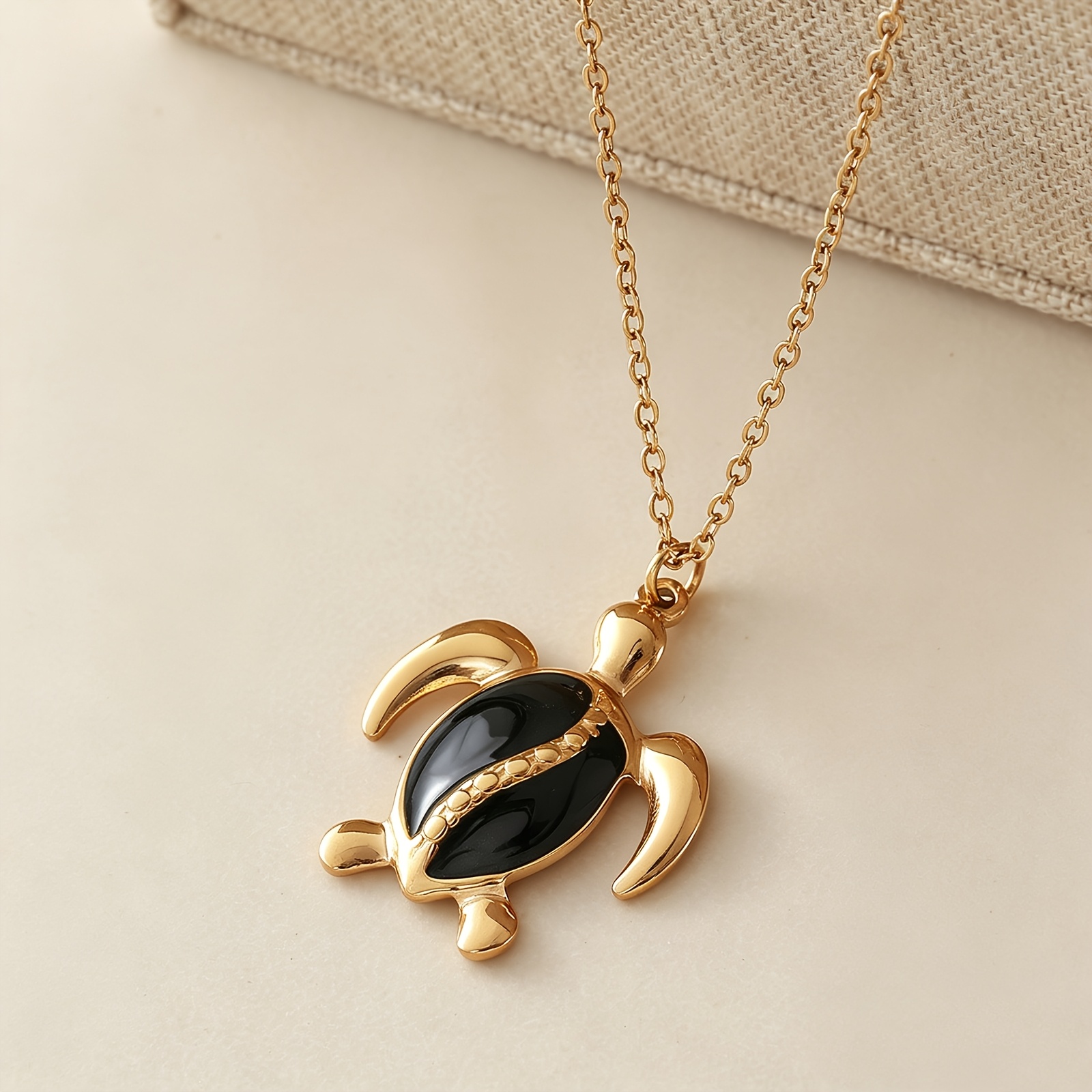 Women's 18K Golden Plated Turtle Pendant Necklace — Ocean Style